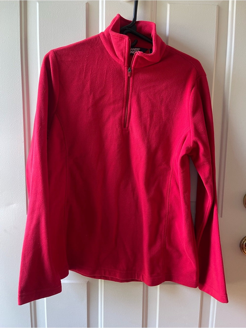 Women’s Red Quarter-Zip Fleece Pullover